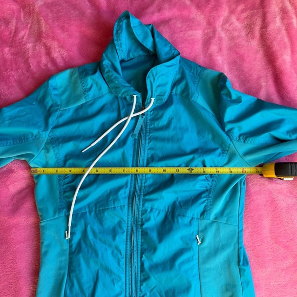 Adidas Windbreaker Zip Up Blue White Detail - Picture 8 of 8